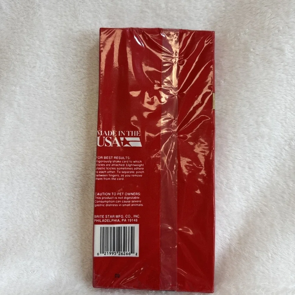 Brite Star Christmas Tinsel Icicles 1000 Strands Silver Flame Retardant 18